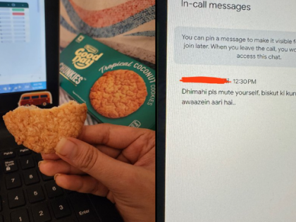 “Biskut Ki Kurum Kurum Ki Awaaz”: Manager’s Hilarious Message to Pune Employee During Online Meeting Goes Viral | “Biskut Ki Kurum Kurum Ki Awaaz”: Manager’s Hilarious Message to Pune Employee During Online Meeting Goes Viral “Biskut Ki Kurum Kurum Ki Awaaz”: Manager’s Hilarious Message to Pune Employee During Online Meeting Goes Viral | “Biskut Ki Kurum Kurum Ki Awaaz”: Manager’s Hilarious Message to Pune Employee During Online Meeting Goes Viral