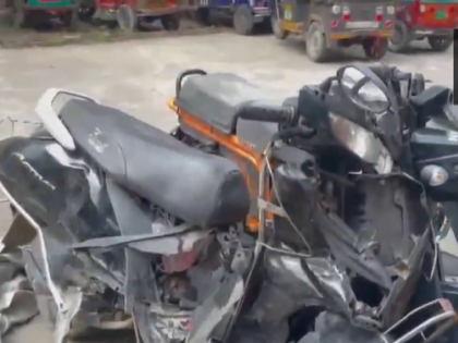 Noida Road Accident: Five-Year-Old Killed, Two Injured After Speeding BMW Crashes Into Activa Scooter (Watch Video) | Noida Road Accident: Five-Year-Old Killed, Two Injured After Speeding BMW Crashes Into Activa Scooter (Watch Video)
