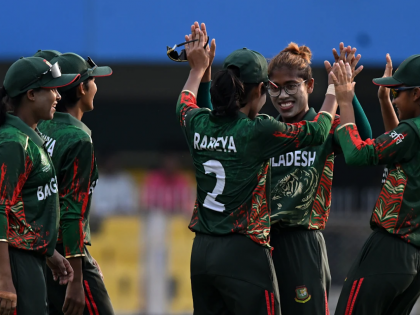 Bangladesh Women Restrict Sri Lanka to 202 in ICC Women's World Cup 2025; Shorna Akter Takes 3 Wickets | Bangladesh Women Restrict Sri Lanka to 202 in ICC Women's World Cup 2025; Shorna Akter Takes 3 Wickets