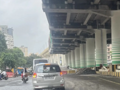 Mumbai: Iron Pillar from Under-Construction Bridge Falls on Car at Goregaon Link Road, No Injuries Reported | Mumbai: Iron Pillar from Under-Construction Bridge Falls on Car at Goregaon Link Road, No Injuries Reported Mumbai: Iron Pillar from Under-Construction Bridge Falls on Car at Goregaon Link Road, No Injuries Reported | Mumbai: Iron Pillar from Under-Construction Bridge Falls on Car at Goregaon Link Road, No Injuries Reported
