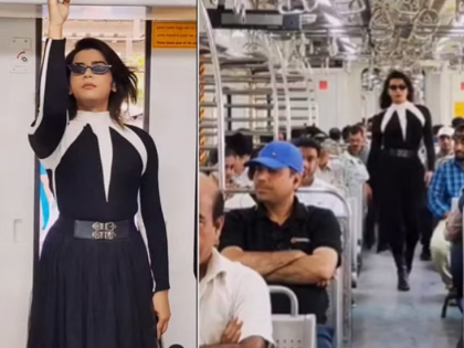 Watch: Man in skirt turns heads with confident catwalk in Mumbai local train | Watch: Man in skirt turns heads with confident catwalk in Mumbai local train