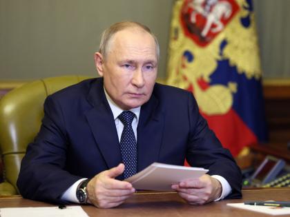 President Vladimir Putin says Russian missile strikes are in response to Ukraine's 'terrorist action' | President Vladimir Putin says Russian missile strikes are in response to Ukraine's 'terrorist action'