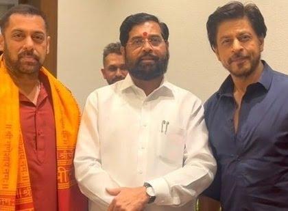 Eknath Shinde hosts star studded Ganapati celebration, Shah Rukh Khan, Salman Khan pay visit | Eknath Shinde hosts star studded Ganapati celebration, Shah Rukh Khan, Salman Khan pay visit