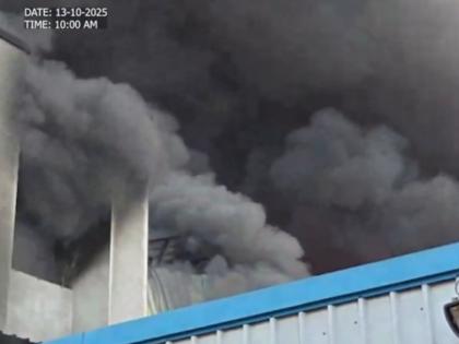 Thane Factory Fire: Huge Blaze Erupts at SKI Plastics in Asangaon (Watch Video) | Thane Factory Fire: Huge Blaze Erupts at SKI Plastics in Asangaon (Watch Video)