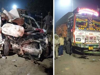 UP Accident: 5 of Family Killed, Five Injured in Collision Between Truck and Car in Shahjahanpur