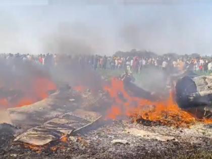 Shivpuri Plane Crash: Indian Army Mirage 2000 Fighter Jet Crashes in Madhya Pradesh, Pilots Injured (Watch Video)