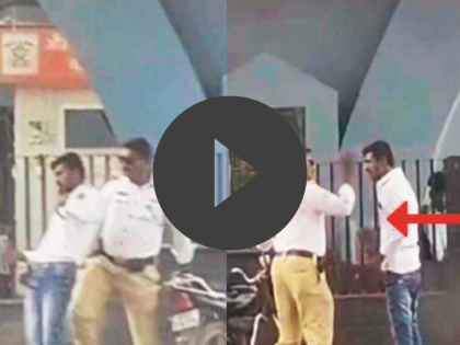 Chhatrapati Sambhajinagar: Traffic cop's violent behaviour draws public outrage | Chhatrapati Sambhajinagar: Traffic cop's violent behaviour draws public outrage