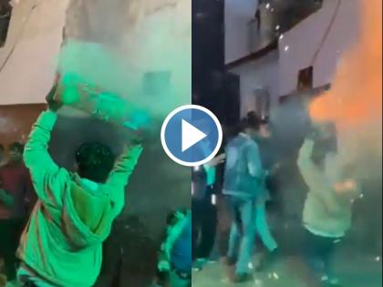 Video of Man Dancing with Firecrackers Sparks Safety Concerns on Social Media (Watch) | Video of Man Dancing with Firecrackers Sparks Safety Concerns on Social Media (Watch)