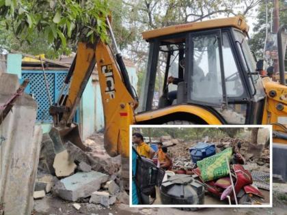 Aurangabad: Administration demolishes 338 houses in Labor Colony, curfew imposed | Aurangabad: Administration demolishes 338 houses in Labor Colony, curfew imposed