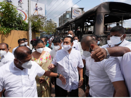 Sri Lanka crisis: PM Mahinda Rajapaksa visits at Gotabaya Rajapksa's residence, amid the protest | Sri Lanka crisis: PM Mahinda Rajapaksa visits at Gotabaya Rajapksa's residence, amid the protest Sri Lanka crisis: PM Mahinda Rajapaksa visits at Gotabaya Rajapksa's residence, amid the protest | Sri Lanka crisis: PM Mahinda Rajapaksa visits at Gotabaya Rajapksa's residence, amid the protest
