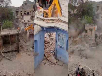 300 year old temple demolished at Alwar in Rajasthan | 300 year old temple demolished at Alwar in Rajasthan