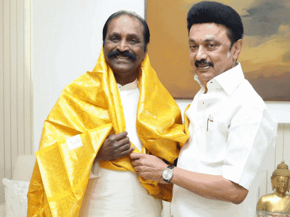 Tamil Nadu: Chief Minister Stalin Criticised For Visiting #MeToo Accused Vairamuthu On His Birthday | Tamil Nadu: Chief Minister Stalin Criticised For Visiting #MeToo Accused Vairamuthu On His Birthday
