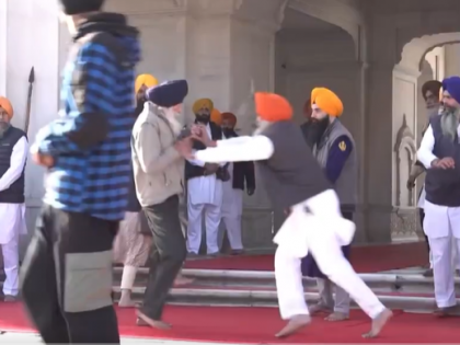 Sukhbir Singh Badal Shot At: Man Opens Fire on Akali Dal Leader at Golden Temple; Video Emerges