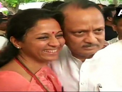 Supriya Sule welcomes Ajit Pawar with a hug and smile | Supriya Sule welcomes Ajit Pawar with a hug and smile
