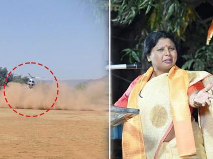Mahad Helicopter Accident: Chopper Scheduled for Uddhav Sena Leader Sushma Andhare Crashes, Pilot and Andhare Unharmed | Mahad Helicopter Accident: Chopper Scheduled for Uddhav Sena Leader Sushma Andhare Crashes, Pilot and Andhare Unharmed