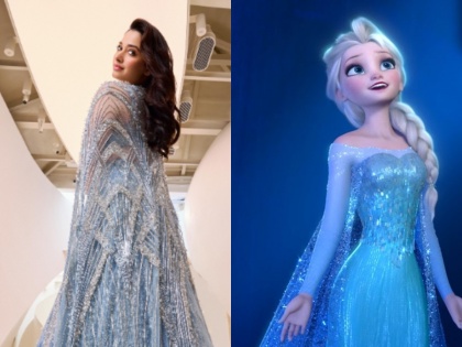 Tamannaah Bhatia Dazzles in Celestial Blue Lehenga, Fans Compare Her Bridal Look With Frozen Movie's Elsa | Tamannaah Bhatia Dazzles in Celestial Blue Lehenga, Fans Compare Her Bridal Look With Frozen Movie's Elsa