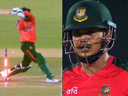 Taskin Ahmed Smashes Huge Six but Gets Out on the Same Ball in Dramatic Fashion During Bangladesh vs West Indies 1st T20I (VIDEO) | Taskin Ahmed Smashes Huge Six but Gets Out on the Same Ball in Dramatic Fashion During Bangladesh vs West Indies 1st T20I (VIDEO)