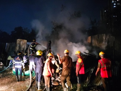 Thane: Fire Breaks Out in Temporary Shed in Saket, No Injuries Reported | Thane: Fire Breaks Out in Temporary Shed in Saket, No Injuries Reported