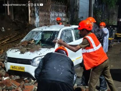 Thane Rains: Security Wall Collapses Amid Heavy Rainfall in Wagle Estate; Several Vehicles Damaged | Thane Rains: Security Wall Collapses Amid Heavy Rainfall in Wagle Estate; Several Vehicles Damaged Thane Rains: Security Wall Collapses Amid Heavy Rainfall in Wagle Estate; Several Vehicles Damaged | Thane Rains: Security Wall Collapses Amid Heavy Rainfall in Wagle Estate; Several Vehicles Damaged