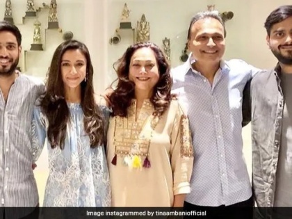 Tina Ambani posts pictures with her to-be-daughter in law along with family | Tina Ambani posts pictures with her to-be-daughter in law along with family