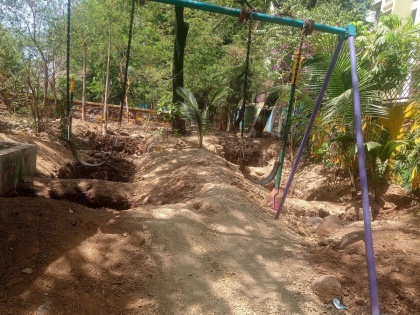 Urgent Action Needed: Dangerous Holes in Thane's TMC Garden Threaten Children's Safety | Urgent Action Needed: Dangerous Holes in Thane's TMC Garden Threaten Children's Safety