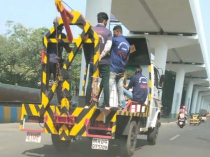 Thane: Residents Raise Questions on Selective Action by Towing Services and Traffic Police | Thane: Residents Raise Questions on Selective Action by Towing Services and Traffic Police