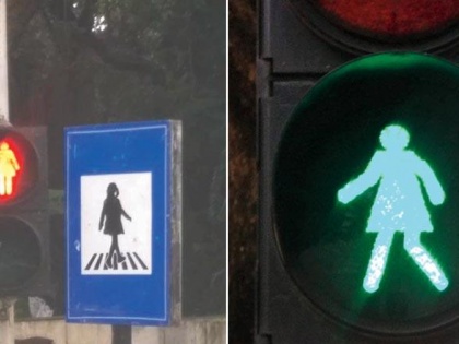 In a first-of-its-kind traffic signals in Mumbai feature women pedestrians | In a first-of-its-kind traffic signals in Mumbai feature women pedestrians