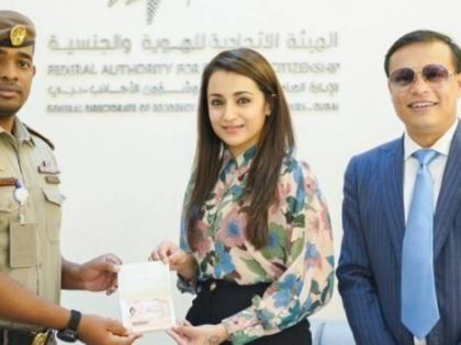Trisha becomes first actor from Tamil cinema to receive UAE’s golden visa | Trisha becomes first actor from Tamil cinema to receive UAE’s golden visa