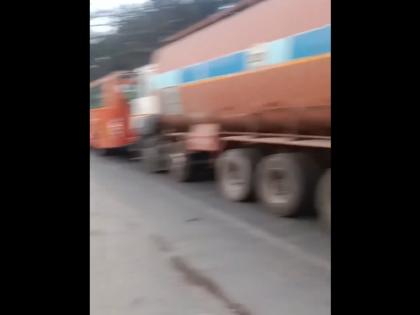 Prayagraj Traffic Update: Over 50 Trucks Stranded for 4 Days En Route to Triveni Sangam (Watch Video)