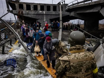 Ukraine-Russia Conflict: Images of people fleeing the town of Irpin, close to Kyiv | Ukraine-Russia Conflict: Images of people fleeing the town of Irpin, close to Kyiv