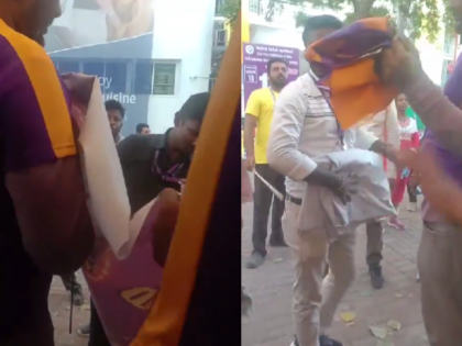 Viral Video: KKR Fans Denied Entry with Banners and Posters at Chepauk Stadium for IPL 2024 Match Against CSK | Viral Video: KKR Fans Denied Entry with Banners and Posters at Chepauk Stadium for IPL 2024 Match Against CSK