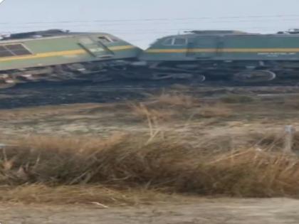 Train Accident in UP: Two Goods Trains Derail After Colliding Near Pambhipur in Khaga (Watch Video)