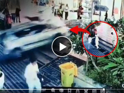 Hapur Accident: Speeding Car Rams Into Crowd Outside Hotel in Uttar Pradesh; One Dead, Three Injured, Horrifying Video Surfaces | Hapur Accident: Speeding Car Rams Into Crowd Outside Hotel in Uttar Pradesh; One Dead, Three Injured, Horrifying Video Surfaces