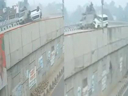 Uttar Pradesh Accident: Cars Crash Into Truck, Flips Repeatedly on Gorakhpur–Varanasi Highway, Disturbing Footage Surfaces | Uttar Pradesh Accident: Cars Crash Into Truck, Flips Repeatedly on Gorakhpur–Varanasi Highway, Disturbing Footage Surfaces
