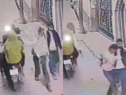 Uttar Pradesh Crime: Three Men on Bike Molest Girls Returning From Coaching Center in Hathras; CCTV Video Surfaces | Uttar Pradesh Crime: Three Men on Bike Molest Girls Returning From Coaching Center in Hathras; CCTV Video Surfaces