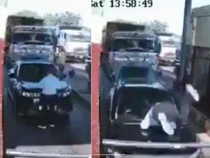 UP Accident: Toll Worker Dragged to Bonnet After Truck Crashes Into Cars at Toll Plaza in Jhansi | UP Accident: Toll Worker Dragged to Bonnet After Truck Crashes Into Cars at Toll Plaza in Jhansi UP Accident: Toll Worker Dragged to Bonnet After Truck Crashes Into Cars at Toll Plaza in Jhansi | UP Accident: Toll Worker Dragged to Bonnet After Truck Crashes Into Cars at Toll Plaza in Jhansi