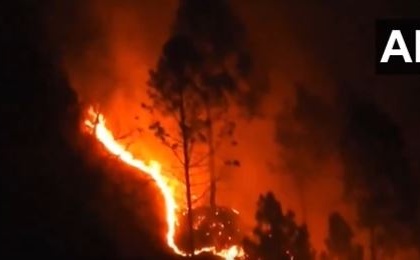 Uttarakhand Forest Blaze: Rising Heatwave Sparks Wildfires in Nanital (Watch Video) | Uttarakhand Forest Blaze: Rising Heatwave Sparks Wildfires in Nanital (Watch Video)