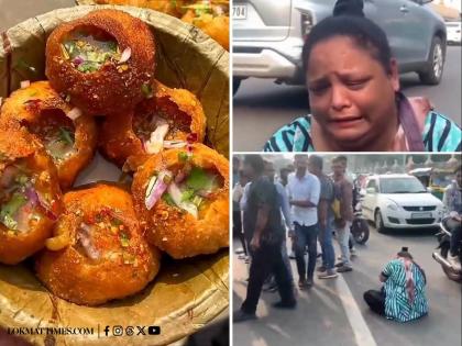 Viral Video: Panipuri Lover Blocks Road in Vadodara After Vendor Serves Only 4 Golgappas Instead of 6 | Viral Video: Panipuri Lover Blocks Road in Vadodara After Vendor Serves Only 4 Golgappas Instead of 6