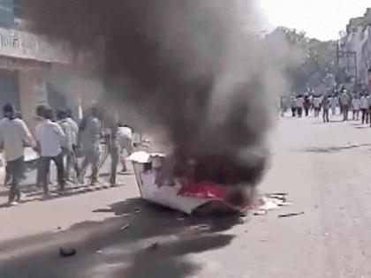 Parbhani Bandh: 40 Detained for Vandalism, Arson, and Stone Pelting | Parbhani Bandh: 40 Detained for Vandalism, Arson, and Stone Pelting