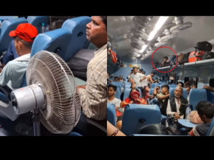 Viral Video Shows Indian Man Living 2050 Life on Train with His Own Table Fan (Watch) | Viral Video Shows Indian Man Living 2050 Life on Train with His Own Table Fan (Watch) Viral Video Shows Indian Man Living 2050 Life on Train with His Own Table Fan (Watch) | Viral Video Shows Indian Man Living 2050 Life on Train with His Own Table Fan (Watch)