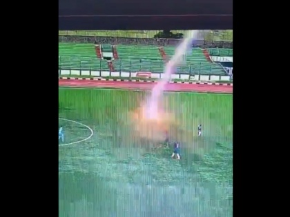 Viral Video: Lightning Kills Player During Football Match in Indonesia | Viral Video: Lightning Kills Player During Football Match in Indonesia