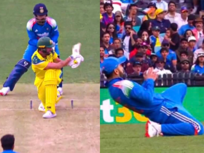 Virat Kohli Takes Stunning Catch to Dismiss Matthew Short During India vs Australia 3rd ODI in Sydney (VIDEO) | Virat Kohli Takes Stunning Catch to Dismiss Matthew Short During India vs Australia 3rd ODI in Sydney (VIDEO)