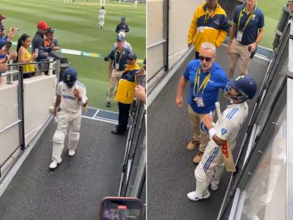 Virat Kohli Tries To Confront Booing Spectator, Gives Death Stare After Dismissal on Day 2 of IND vs AUS Boxing Day Test (Watch Video) | Virat Kohli Tries To Confront Booing Spectator, Gives Death Stare After Dismissal on Day 2 of IND vs AUS Boxing Day Test (Watch Video)