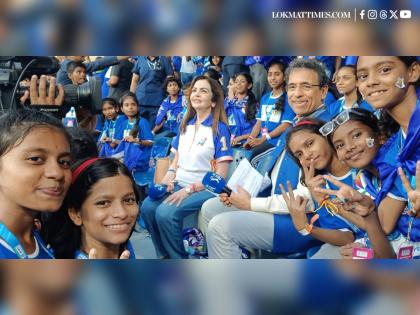 Navi Mumbai Municipal School Students Watch IPL 2025 Match with Nita Ambani at Wankhede Stadium | Navi Mumbai Municipal School Students Watch IPL 2025 Match with Nita Ambani at Wankhede Stadium Navi Mumbai Municipal School Students Watch IPL 2025 Match with Nita Ambani at Wankhede Stadium | Navi Mumbai Municipal School Students Watch IPL 2025 Match with Nita Ambani at Wankhede Stadium