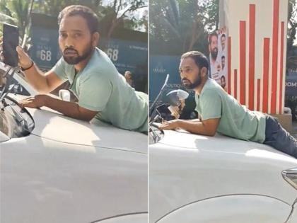 Mumbai Road Rage: Man Climbs on SUV's Bonnet After Crash at Dahisar Check Naka on Western Express Highway; Video Surfaces | Mumbai Road Rage: Man Climbs on SUV's Bonnet After Crash at Dahisar Check Naka on Western Express Highway; Video Surfaces
