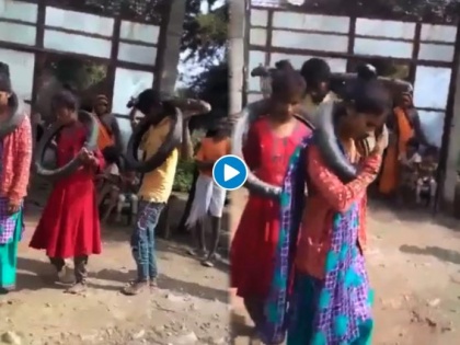 Young tribal girl who eloped with man punished, family put tyres around their necks | Young tribal girl who eloped with man punished, family put tyres around their necks