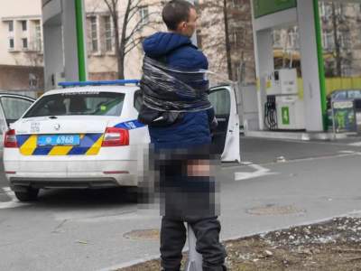 Thief in Ukraine tied to a pole with pants down as punishment | Thief in Ukraine tied to a pole with pants down as punishment