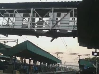Maharashtra: Railway bridge restored after accident at Balharshah station | Maharashtra: Railway bridge restored after accident at Balharshah station