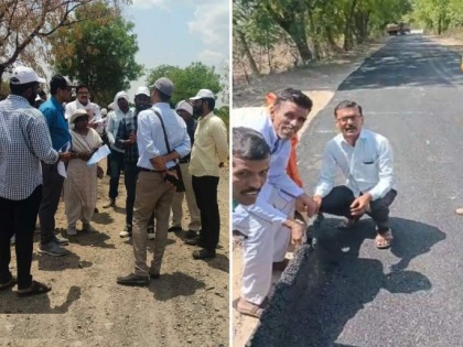 Jalna: Central government probes faulty Ambad taluka road construction | Jalna: Central government probes faulty Ambad taluka road construction