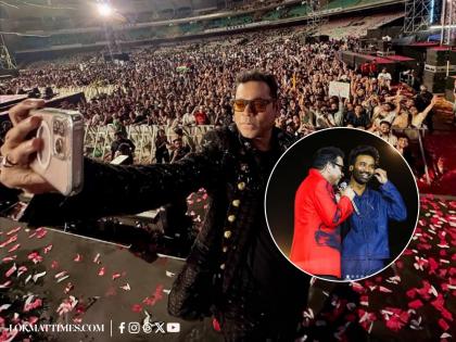 A. R. Rahman’s Mumbai Concert: Dhanush Surprises Audience, Performs Adangaatha Asuran With Singer (Watch Video) | A. R. Rahman’s Mumbai Concert: Dhanush Surprises Audience, Performs Adangaatha Asuran With Singer (Watch Video) A. R. Rahman’s Mumbai Concert: Dhanush Surprises Audience, Performs Adangaatha Asuran With Singer (Watch Video) | A. R. Rahman’s Mumbai Concert: Dhanush Surprises Audience, Performs Adangaatha Asuran With Singer (Watch Video)